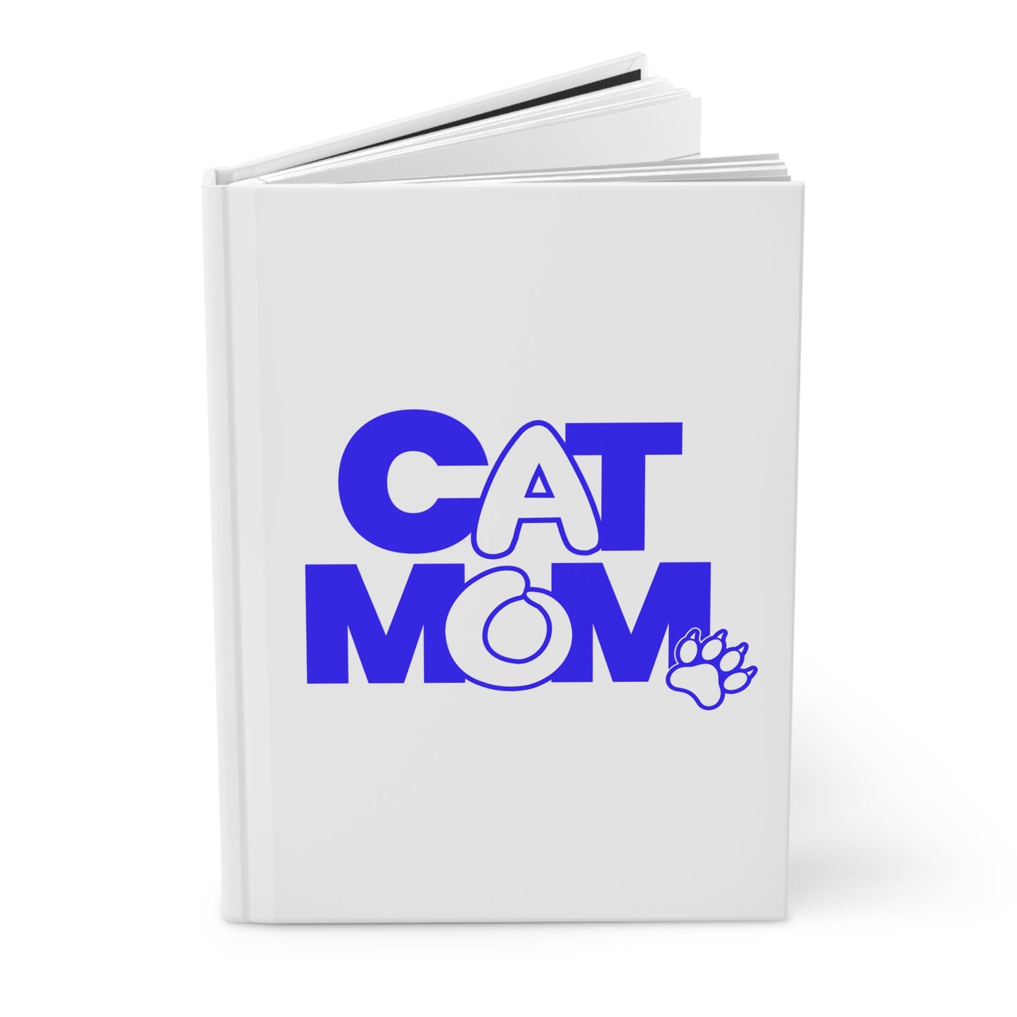 Cat mom blue Hardcover Journal