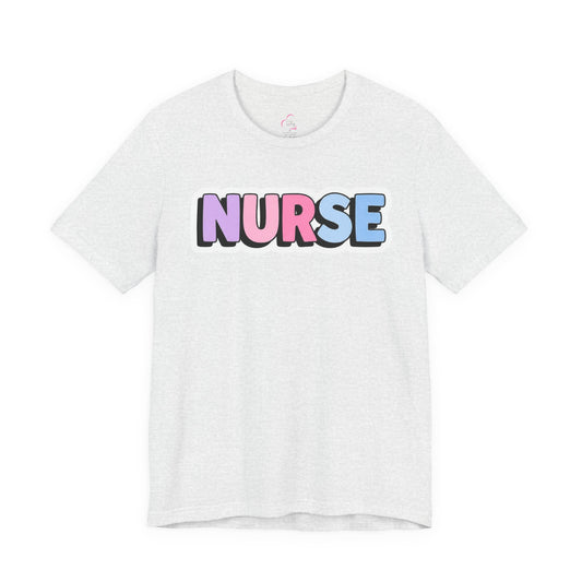 NURSE faux sticker T-shirt