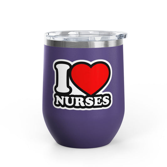 I love nurses faux sticker Tumbler