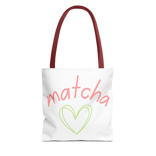 Matcha Heart Tote Bag