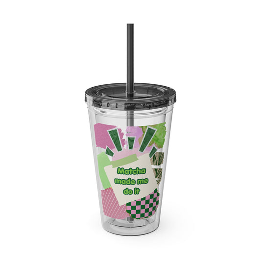 Matcha made me do it Clear Insulated Cup