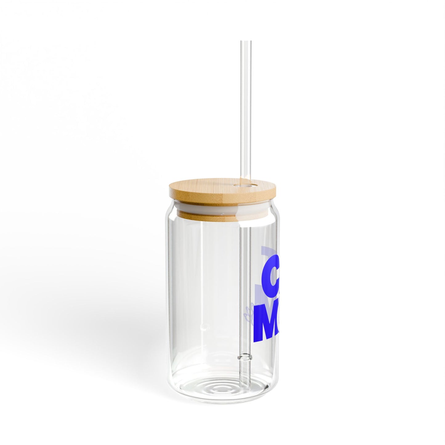 Cat mom blue Sipper Glass