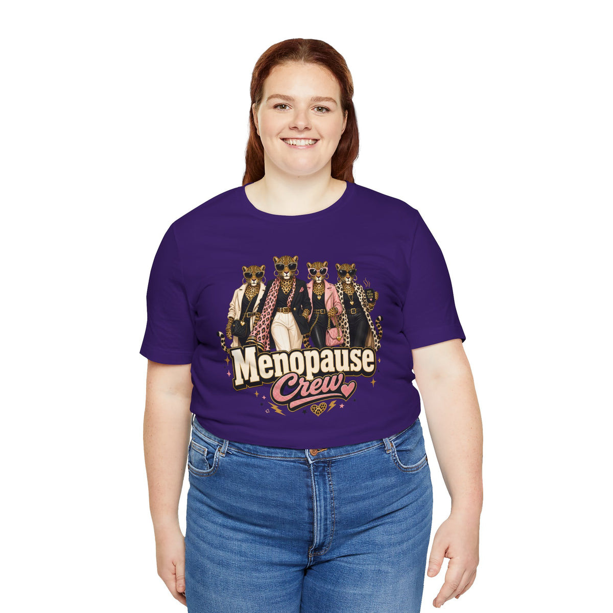 Menopause crew leopard T-shirt