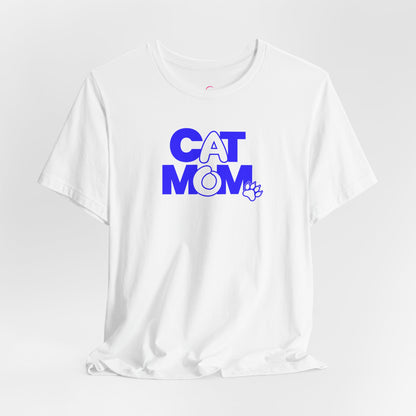Cat mom blue T-shirt