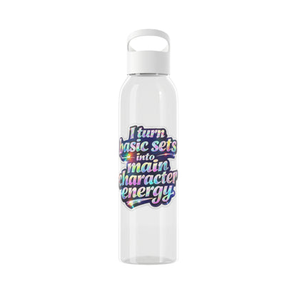 I turn basic sets into main character energy Water Bottle