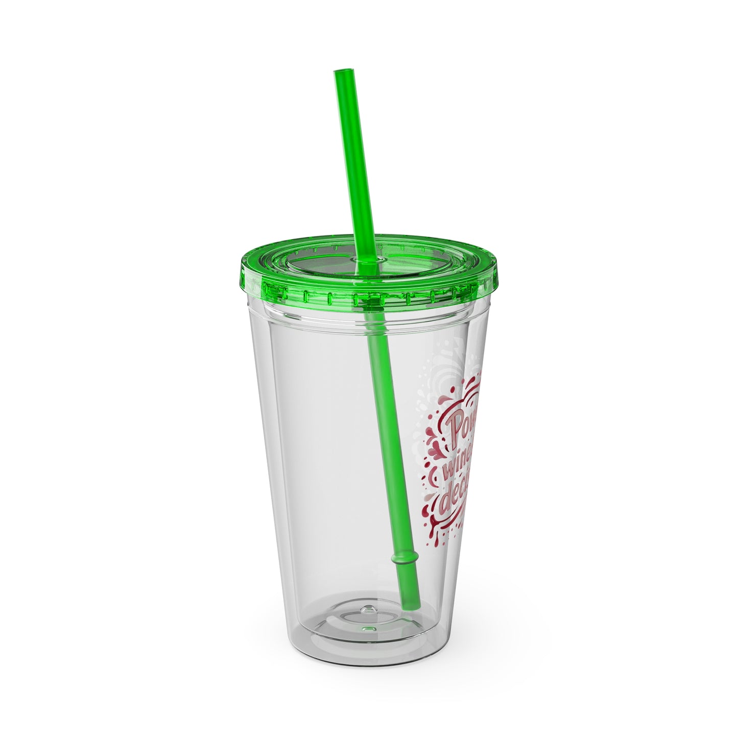 Powered by wine and bad decisions Clear Insulated Cup