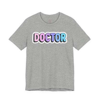 DOCTOR faux sticker T-shirt