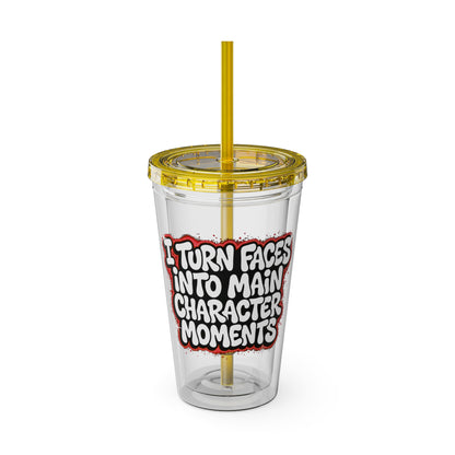 I turn faces into main character moments Insulated Cup