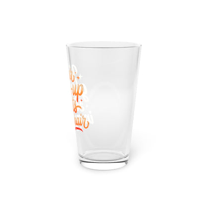 Your glow up starts in my chair Beer Glass