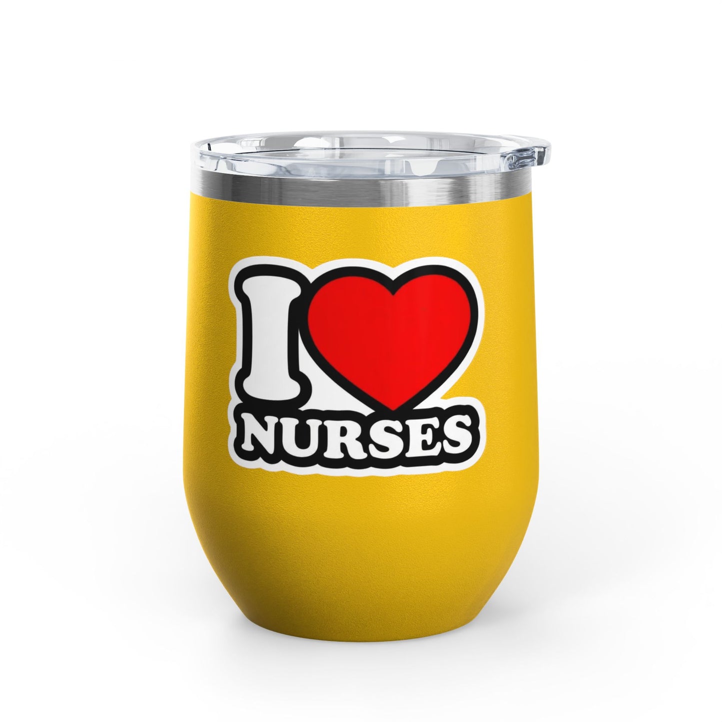I love nurses faux sticker Tumbler