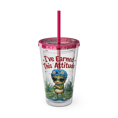 I've earned this attitude Clear Insulated Cup
