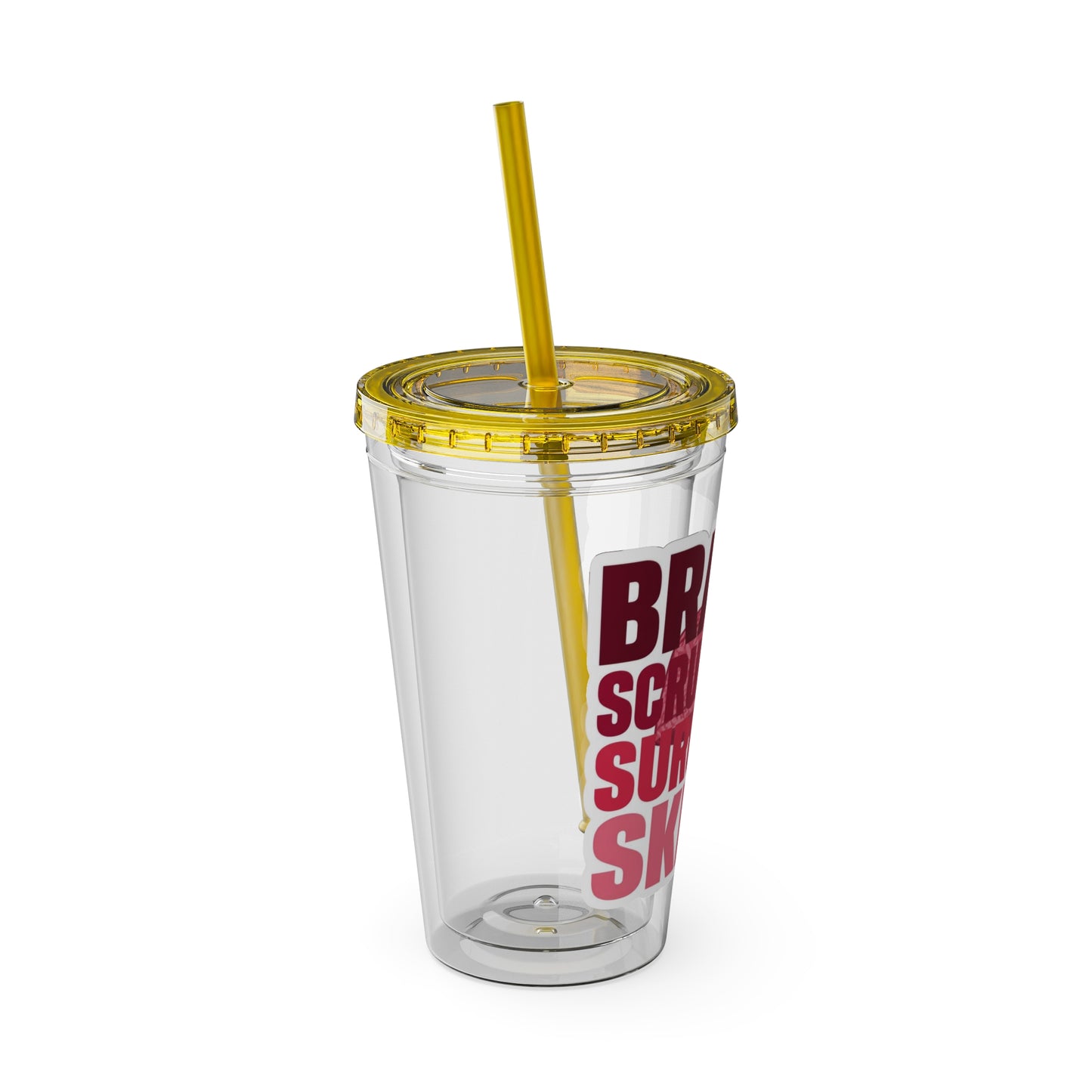 Brains, scrubs and surgical skills pink Clear Insulated Cup