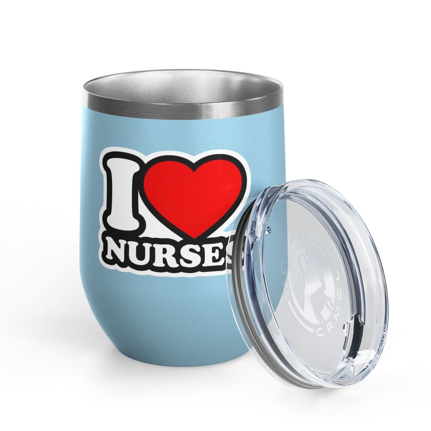 I love nurses faux sticker Tumbler