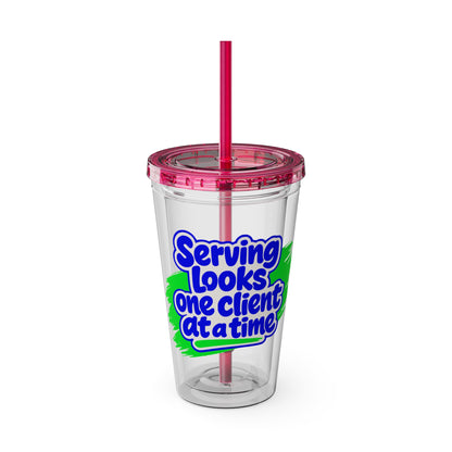 Serving looks one client at a time Clear Insulated Cup