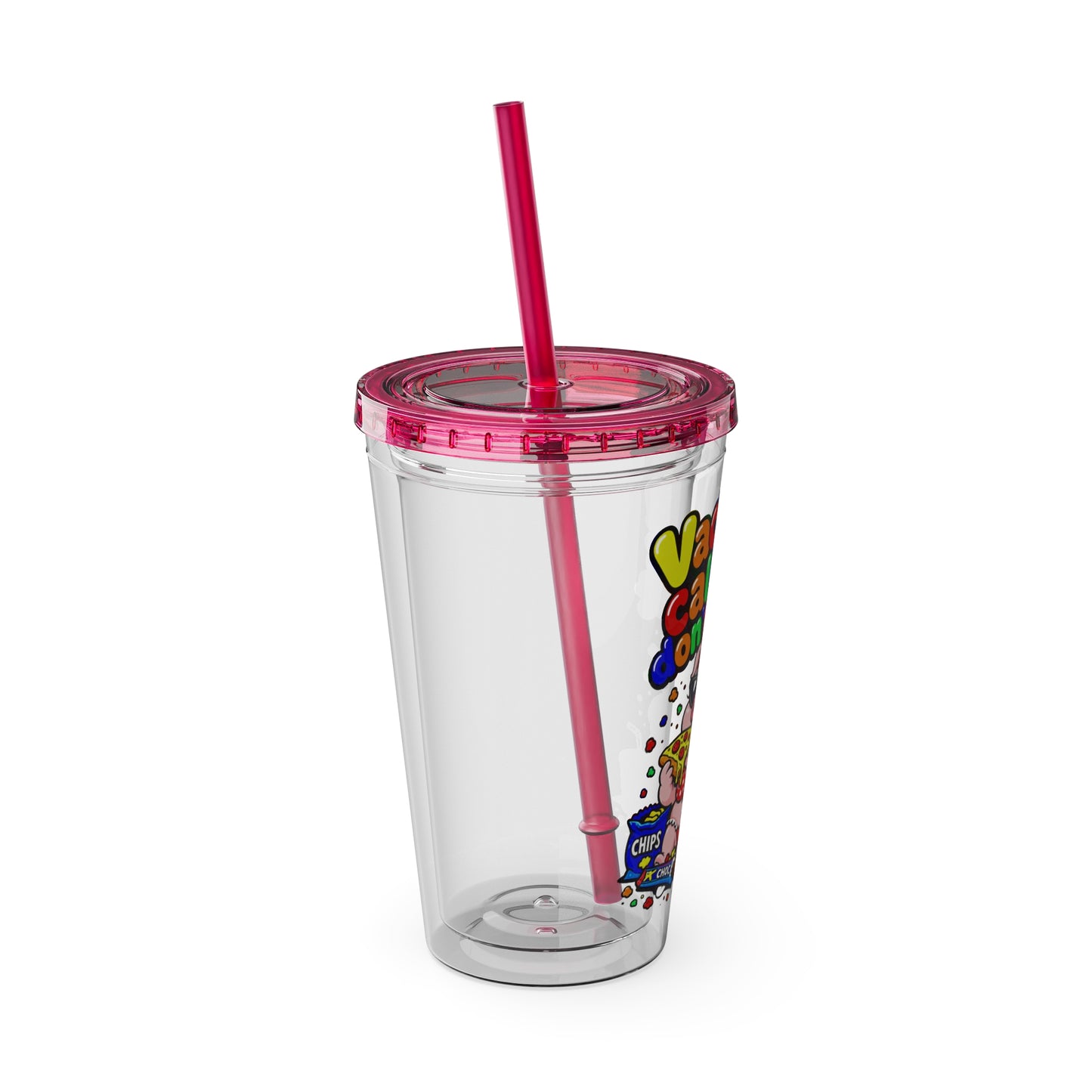 Vacation calories don't count Clear Insulated Cup