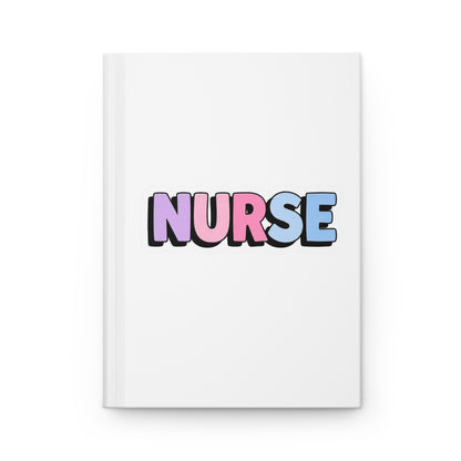 NURSE faux sticker Hardcover Journal