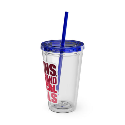 Brains, scrubs and surgical skills pink Clear Insulated Cup