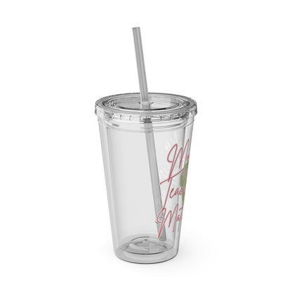 Mom Life, Teacher Life, Matcha Life' Clear Insulated Cup