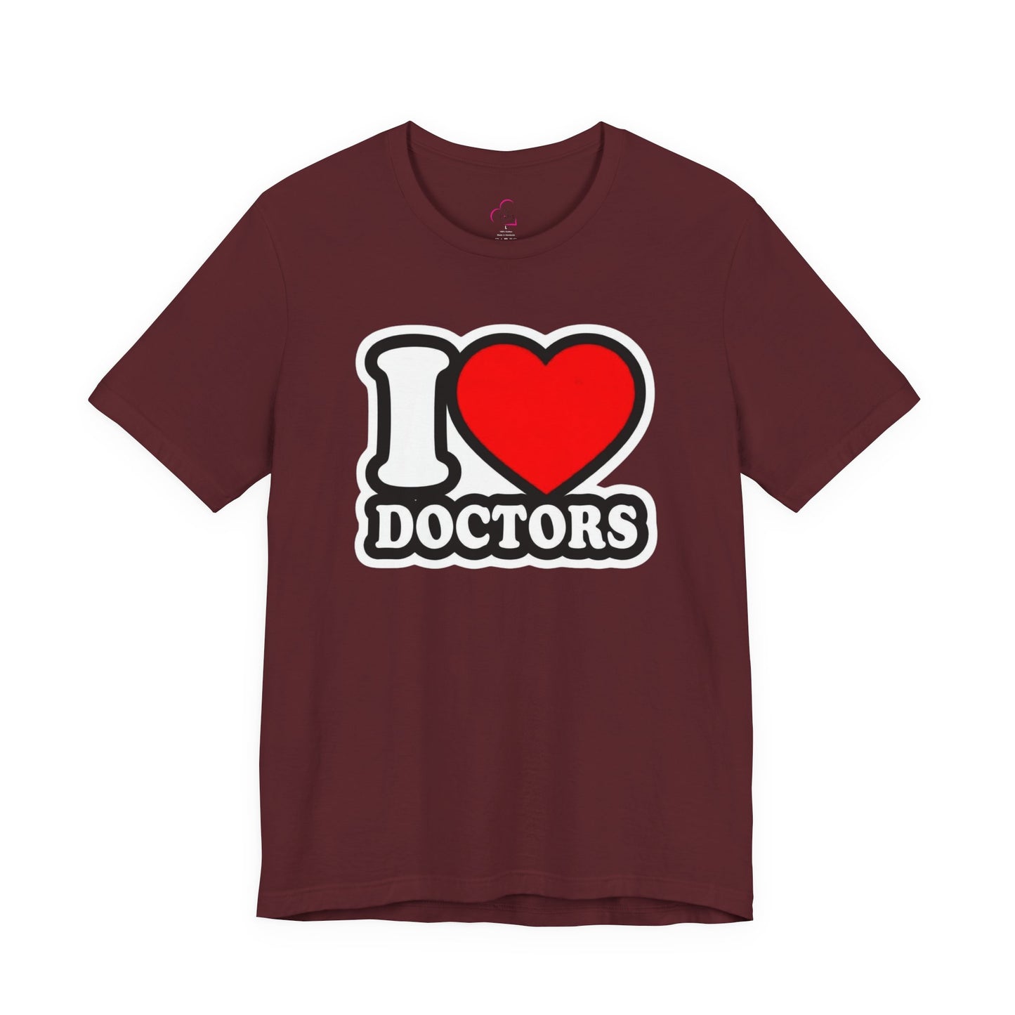 I love doctors faux sticker T-shirt