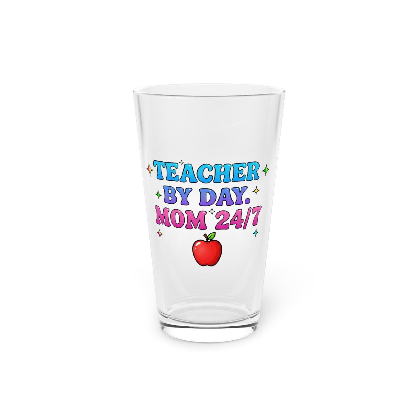 Teacher by day mom 24/7 Beer Glass