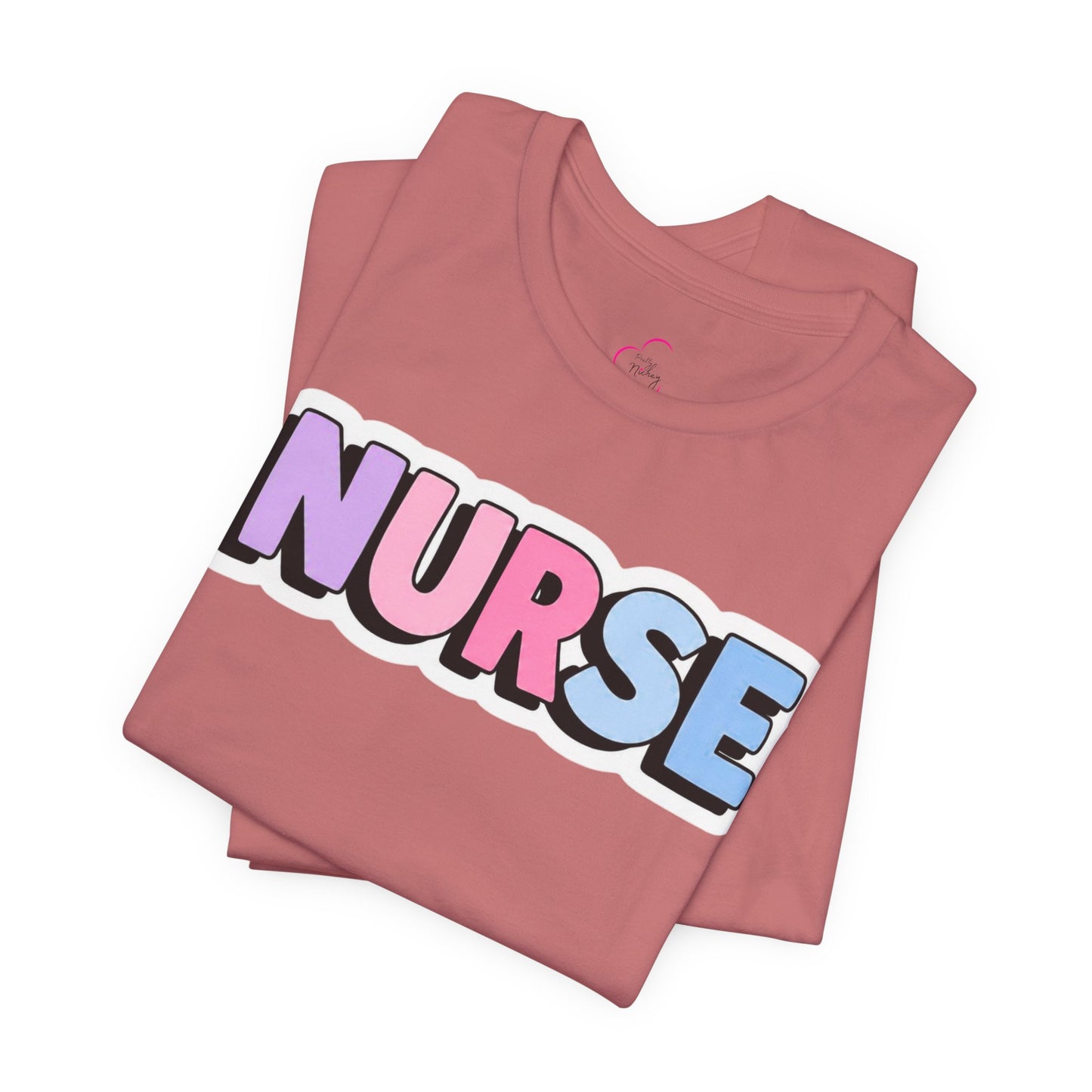 NURSE faux sticker T-shirt
