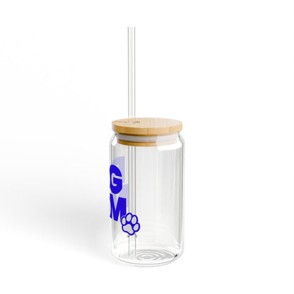 Dog mom blue Sipper Glass