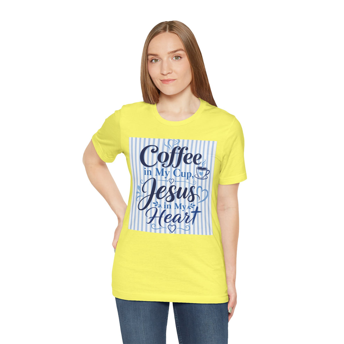 Coffee in my cup, Jesus in my heart T-shirt