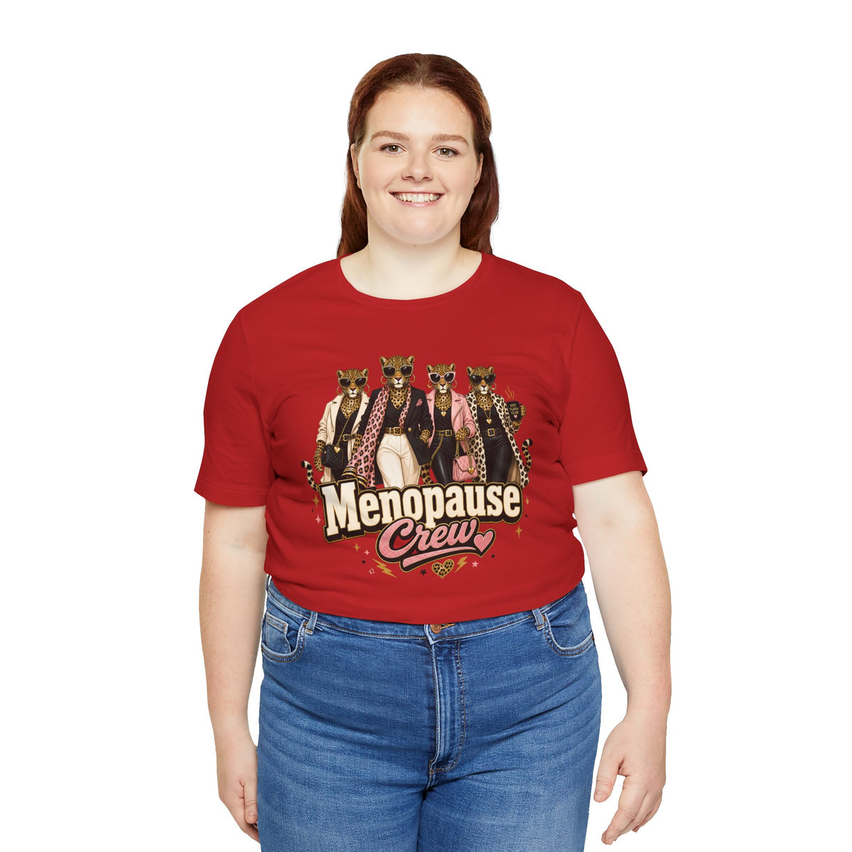 Menopause crew leopard T-shirt