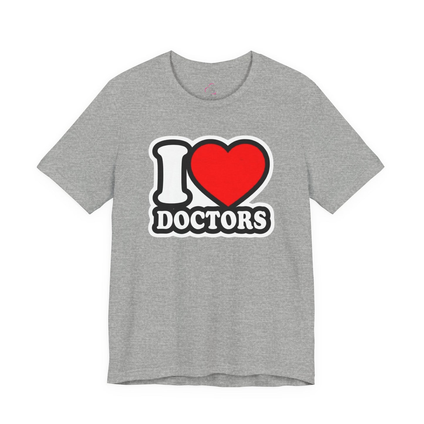 I love doctors faux sticker T-shirt