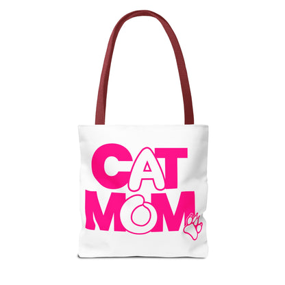 Cat mom pink Tote Bag