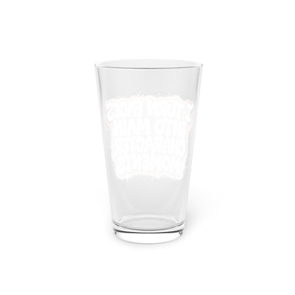I turn faces into main character moments Beer Glass