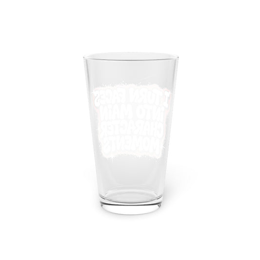 I turn faces into main character moments Beer Glass