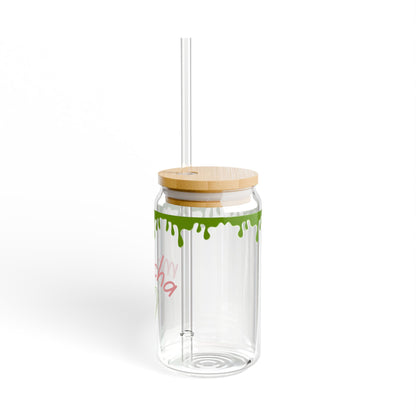 Matcha Heart Sipper Glass