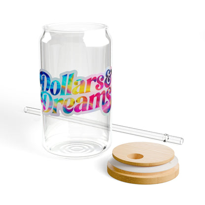 Dollars & Dreams Sipper Glass