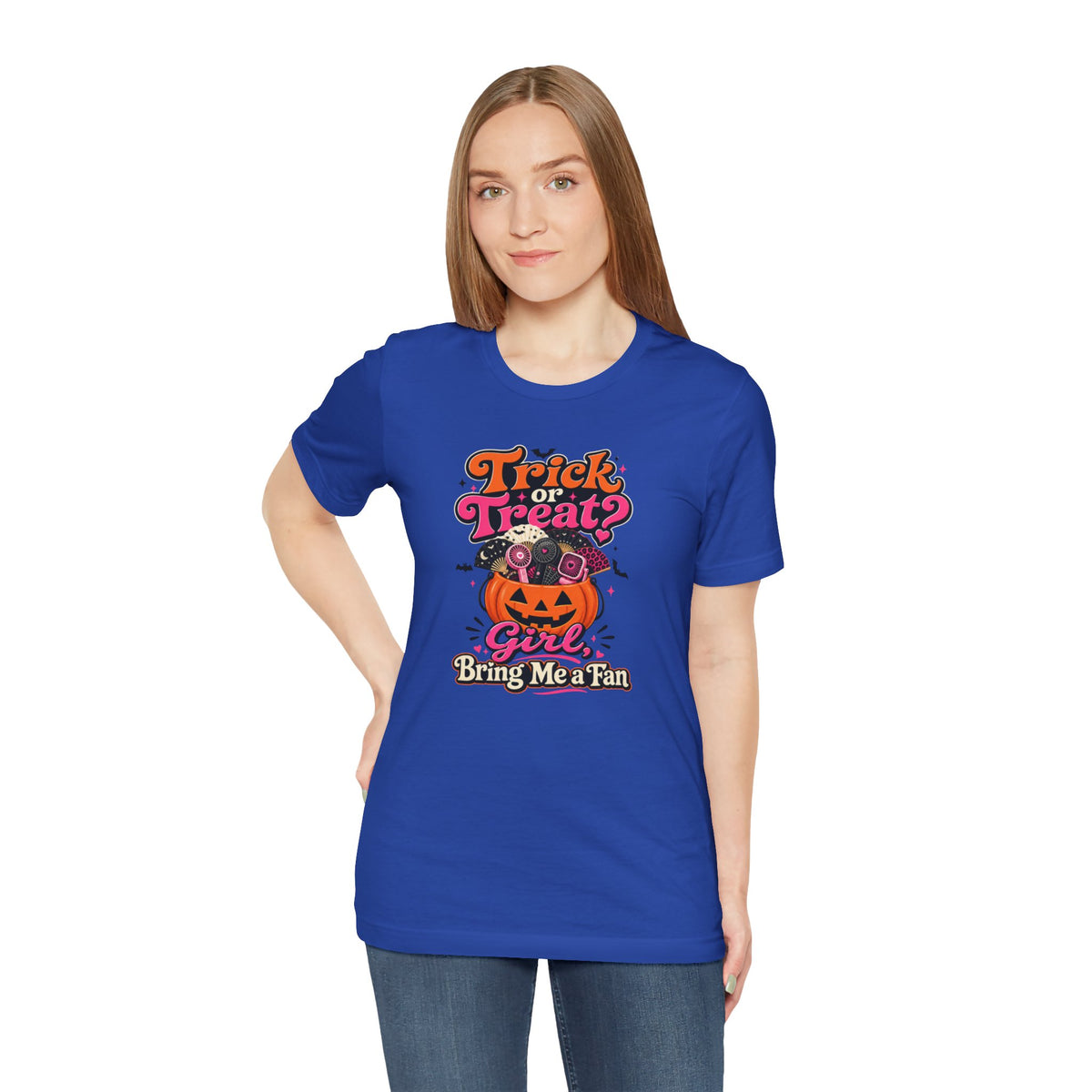 Trick or treat? Girl bring me a fan T-shirt
