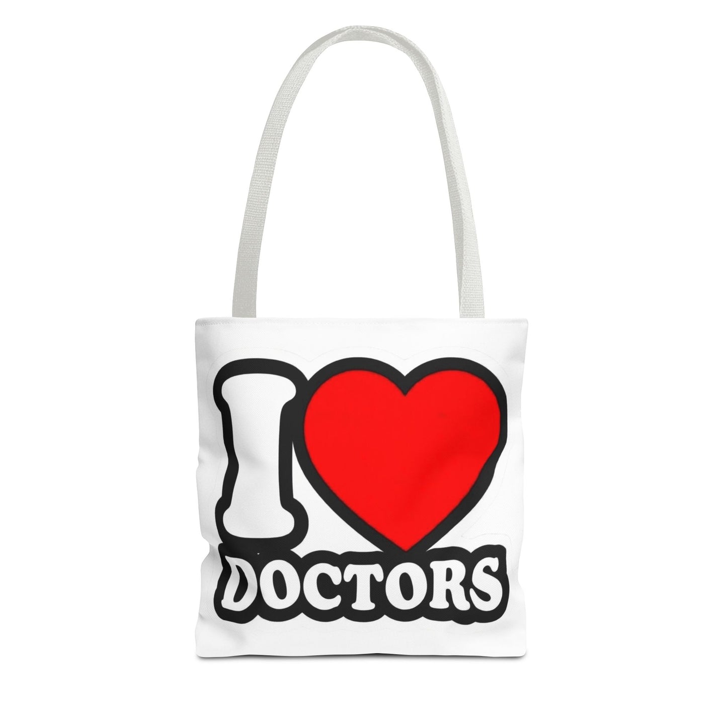 I love doctors faux sticker Tote Bag