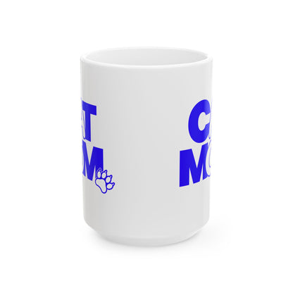 Cat mom blue Mug