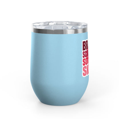 Brains, scrubs and surgical skills pink Tumbler