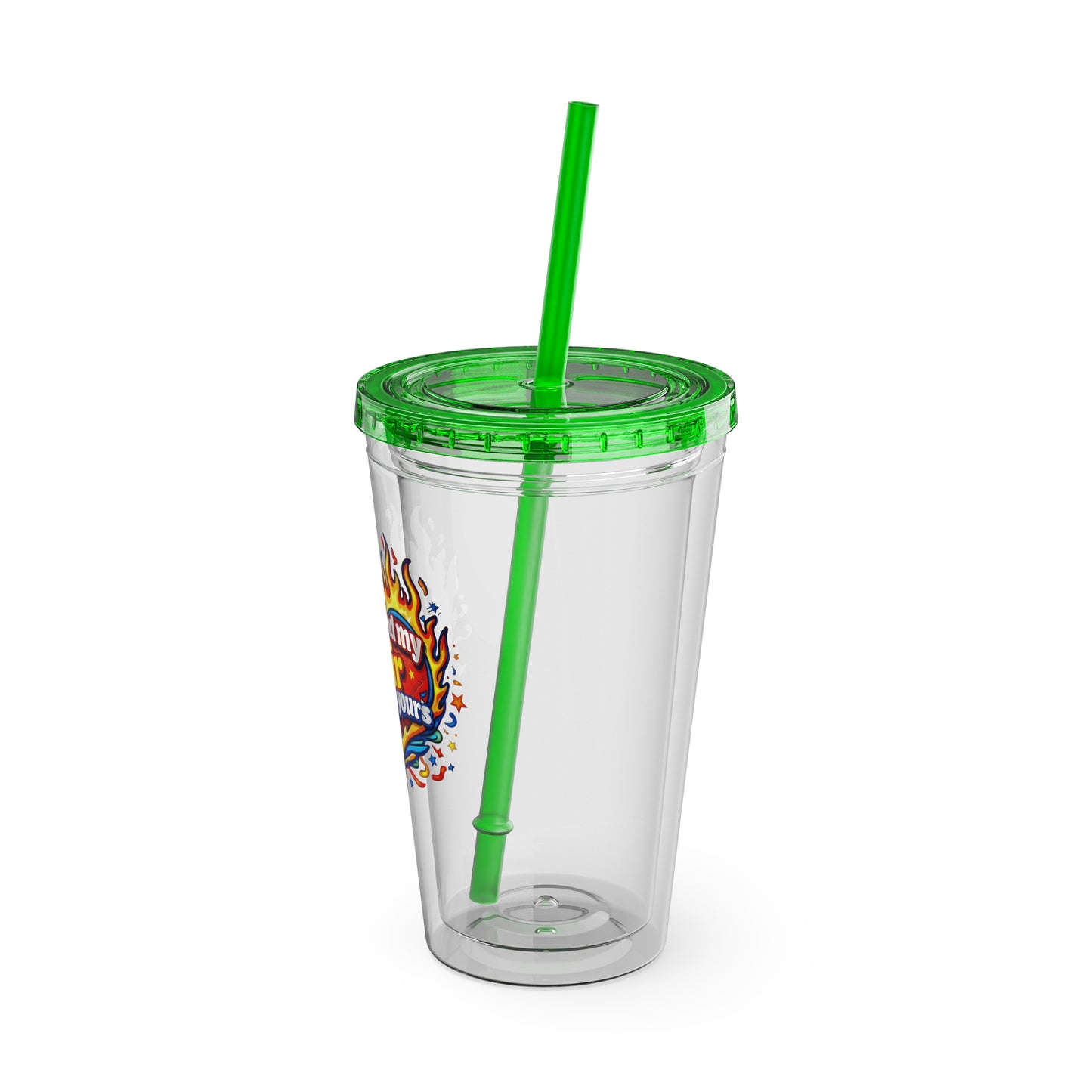 Don't mind my hair I'm doing yours Clear Insulated Cup