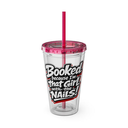 Booked because I'm that girl with the nails Clear Insulated Cup