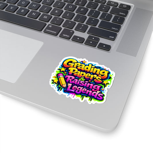 Grading papers & raising legends Sticker
