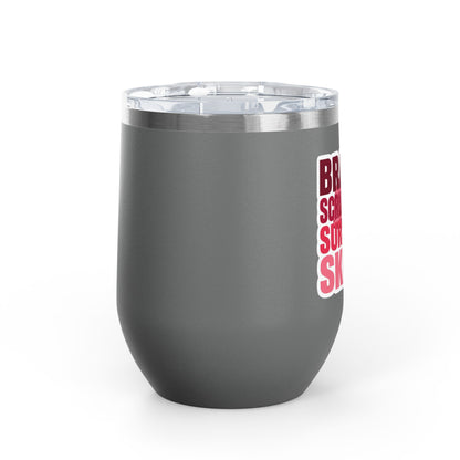Brains, scrubs and surgical skills pink Tumbler