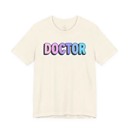 DOCTOR faux sticker T-shirt
