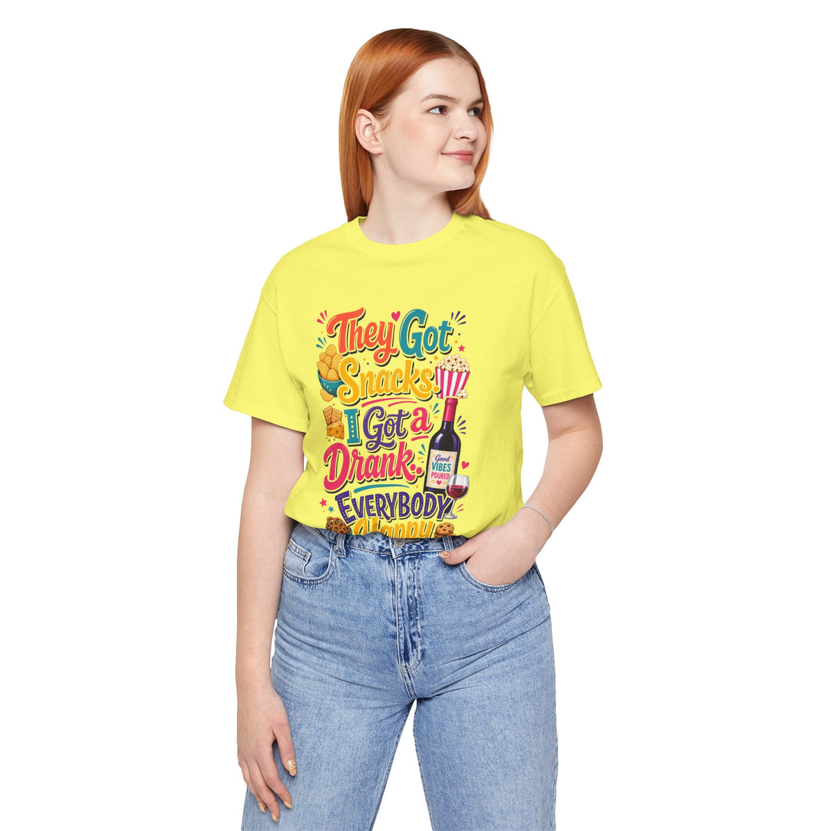 They got snacks. I got a drank. Everybody happy T-shirt