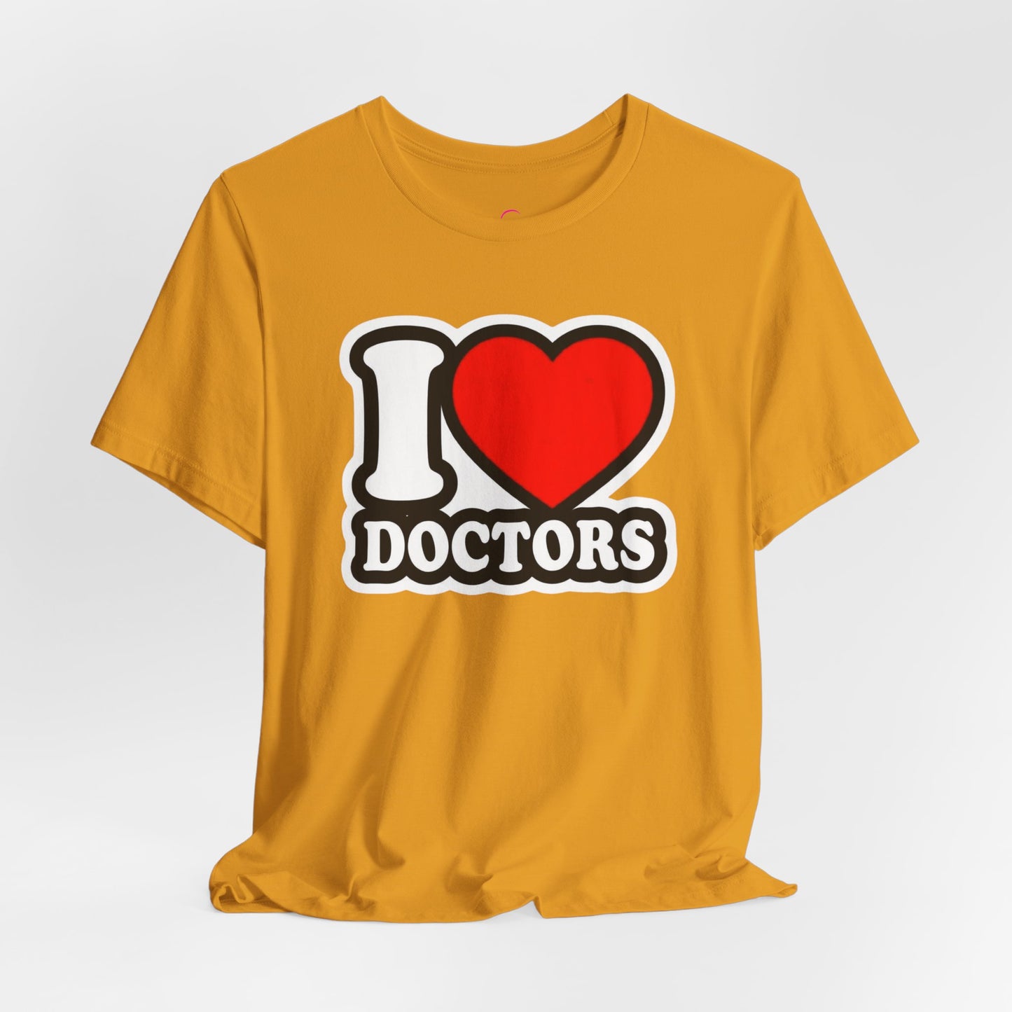 I love doctors faux sticker T-shirt