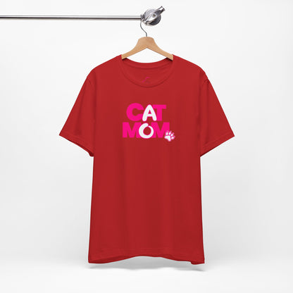 Cat mom pink T-shirt