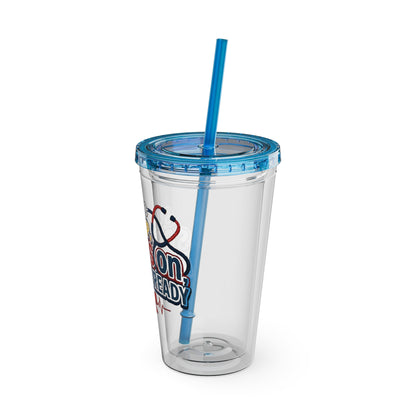 Suns up, scrubs on, attitude ready Clear Insulated Cup