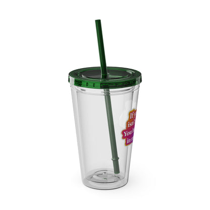 If your hair isn't giving you haven't sat in my chair Clear Insulated Cup
