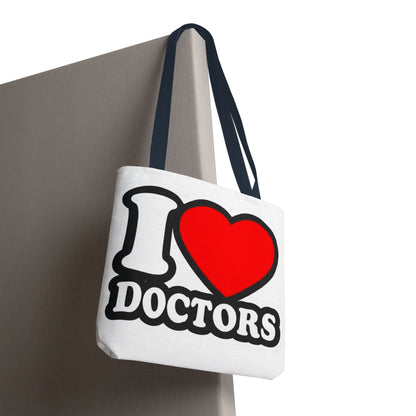 I love doctors faux sticker Tote Bag