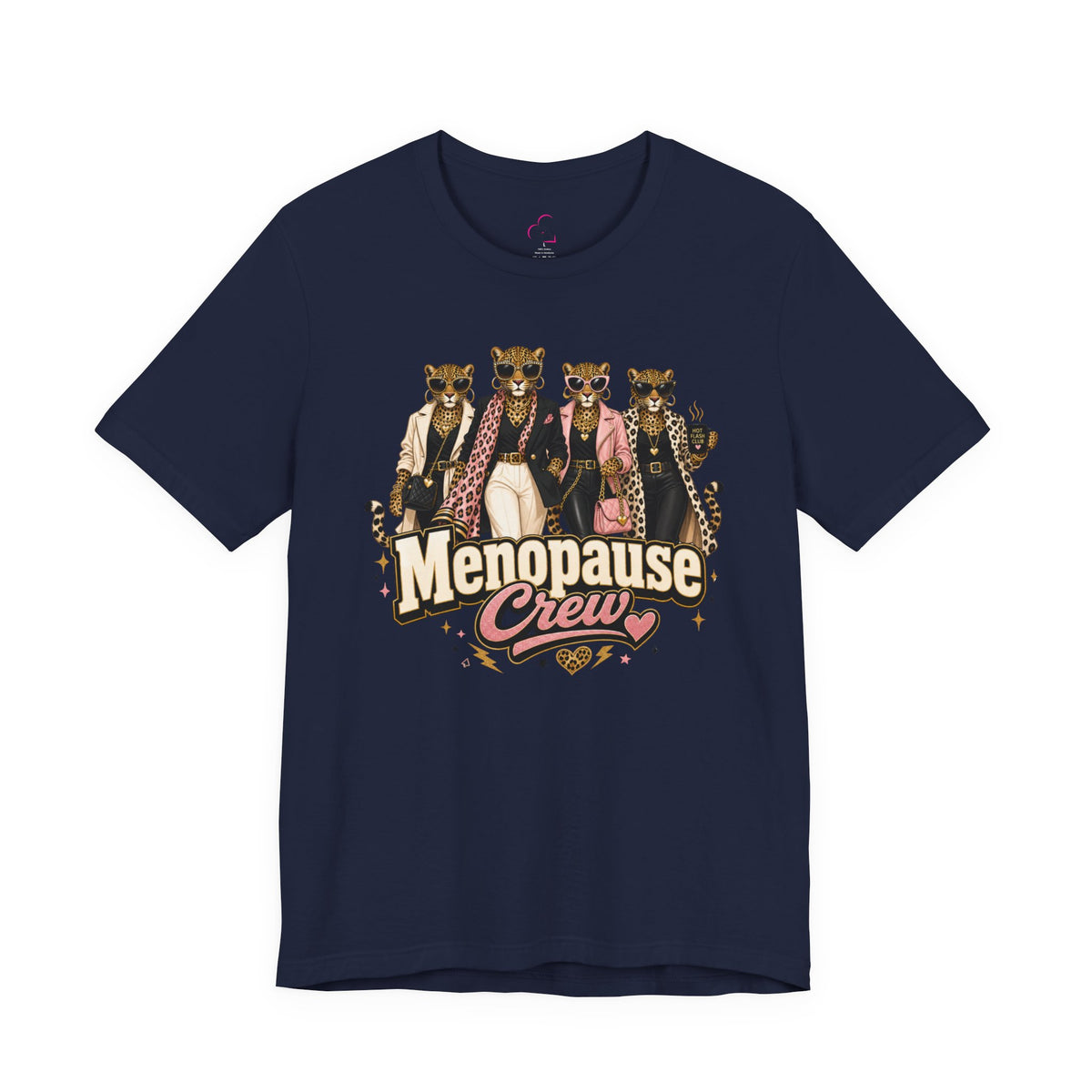 Menopause crew leopard T-shirt